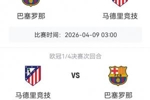 首回合马竞2-0十人巴萨!4月15日次回合双方将移师马竞主场